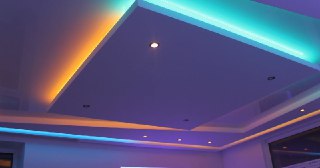 Натяжной потолок с подсветкой Рязань, цена от 2137 руб.